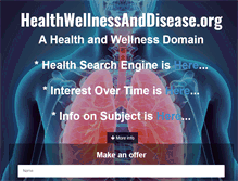 Tablet Screenshot of healthwellnessanddisease.org